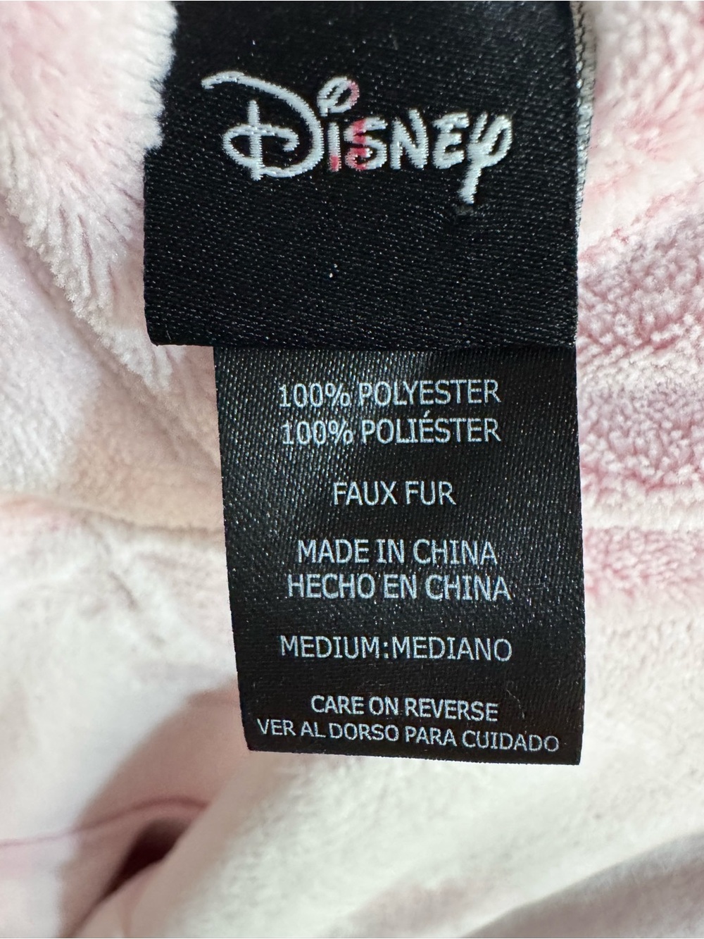 Disney Minnie Mouse Pink Plush Hooded Lounge Dress Sherpa Cozy Medium M - Picture 9 of 9